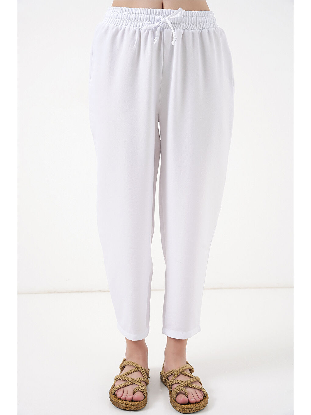 6622 Keten İkili Takım - Beyaz-3