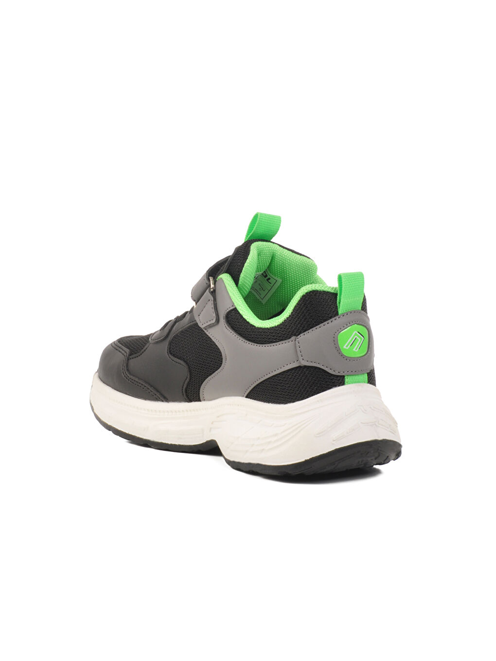 Siyah Cırtlı Fileli Hafif Erkek Çocuk Spor Ayakkabı Dian F-3