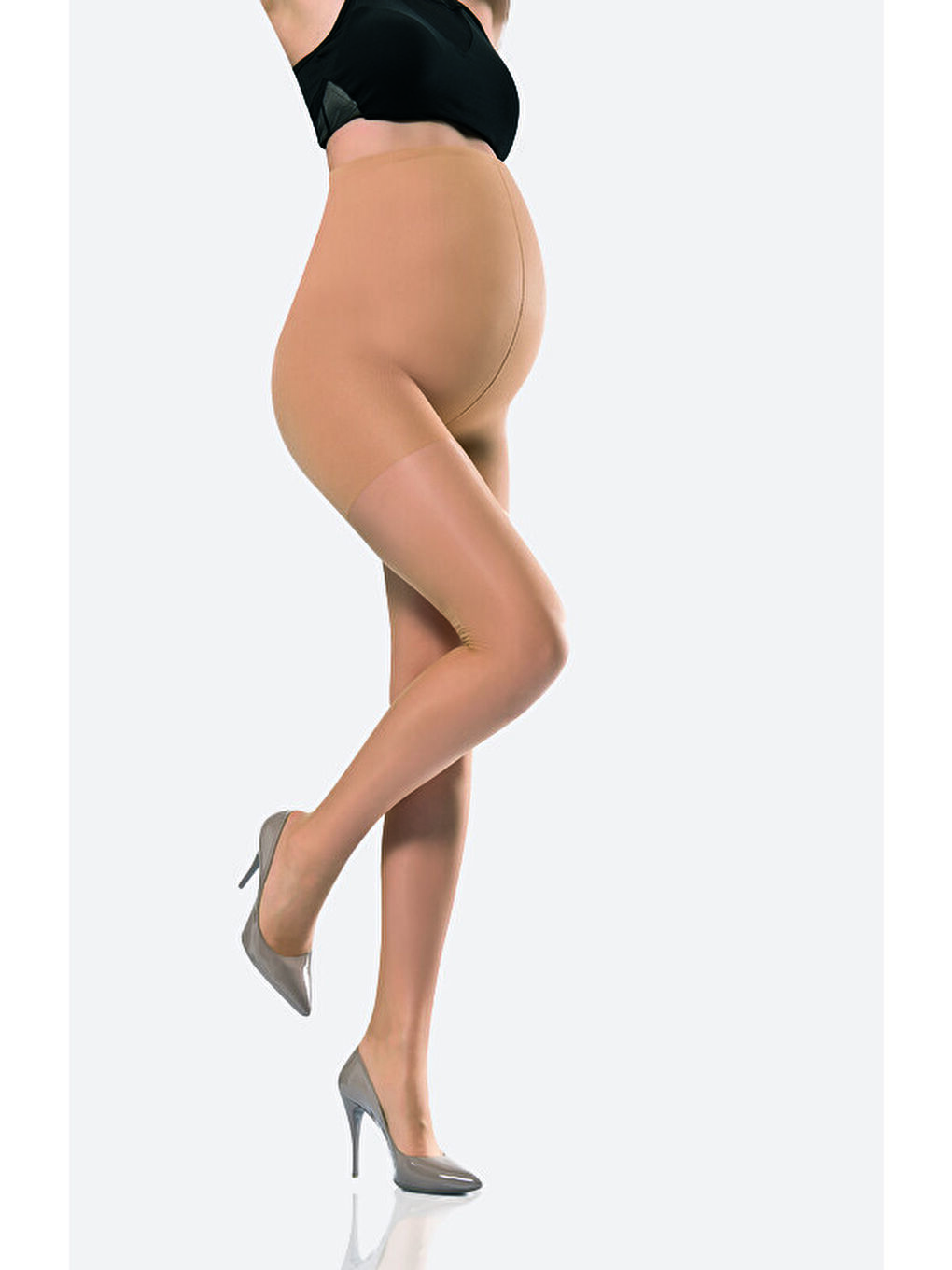 Bej Ten Rengi Hamile Külotlu Çorap-1