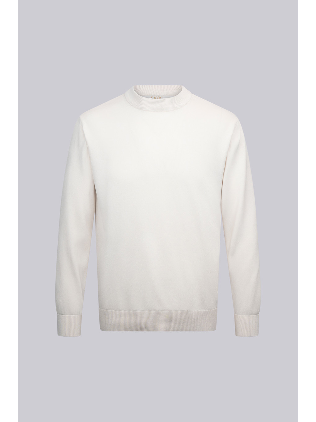 Bej Regular Fit Çeyrek Balıkçı Yaka Rayon Triko Kazak