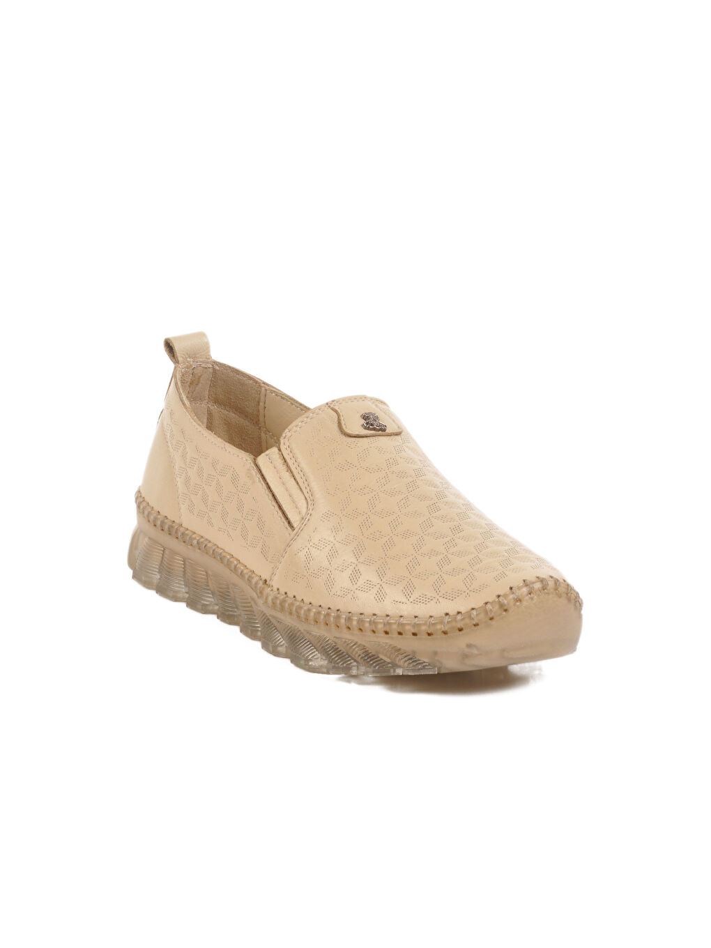 Bej Hakiki Deri Kadın Casual Ayakkabı 25401002Y Z-2