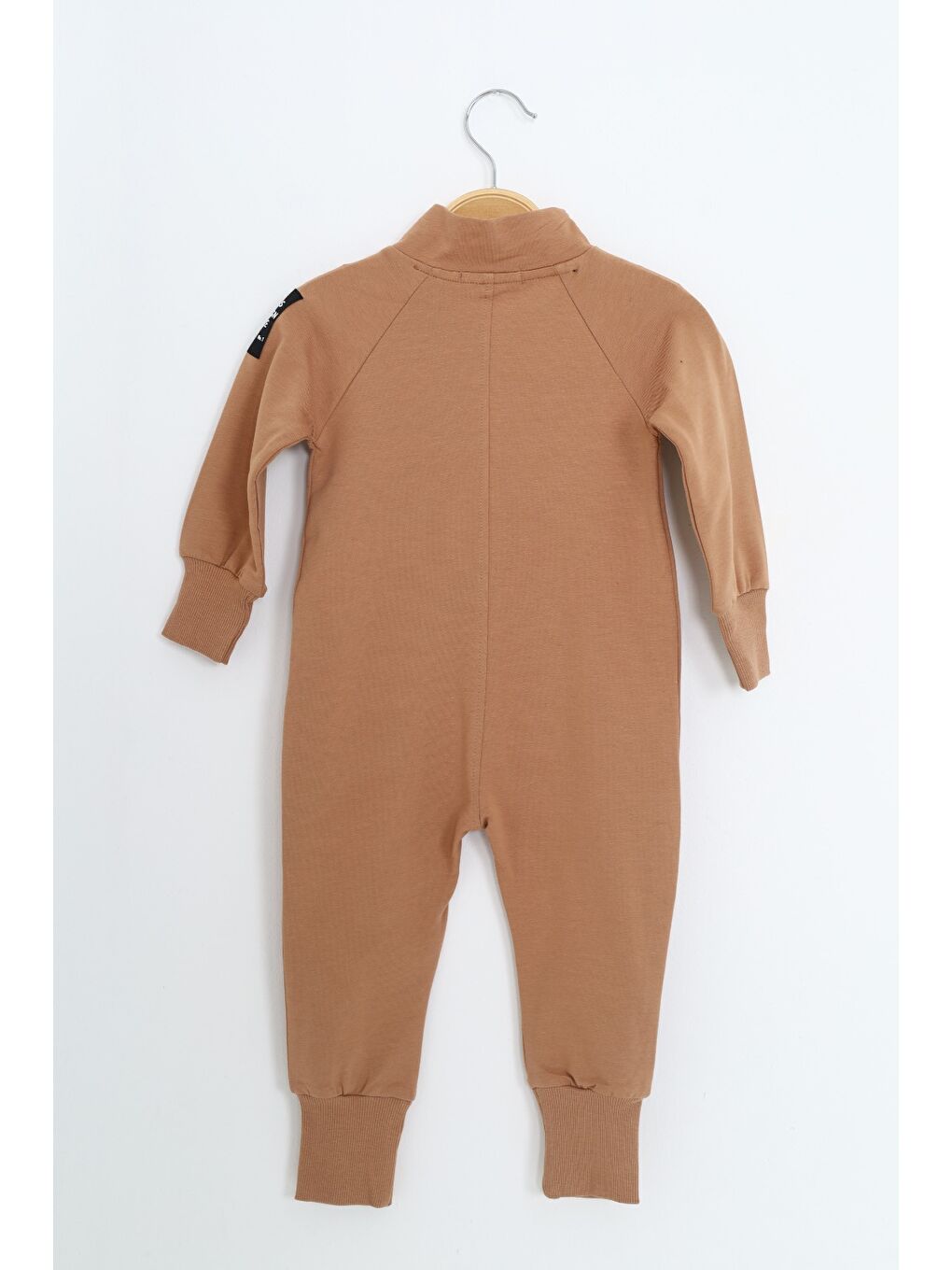 Kahverengi Erkek Çocuk Kolu Arma Detaylı Tulum-2