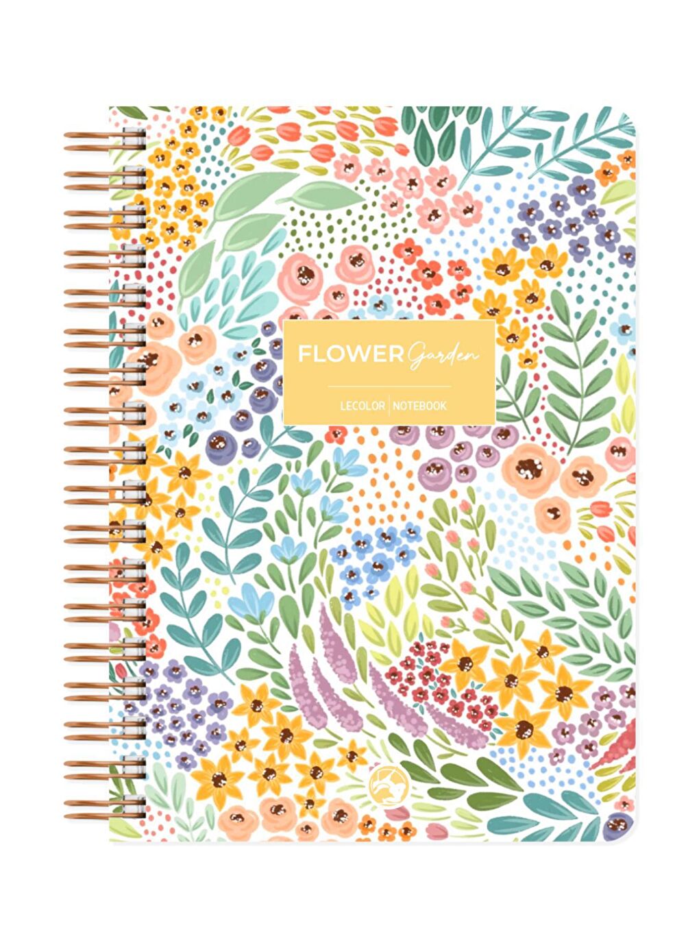 LE COLOR Karışık Botanical Spiralli Defter Çizgili Sarı 17x24 cm