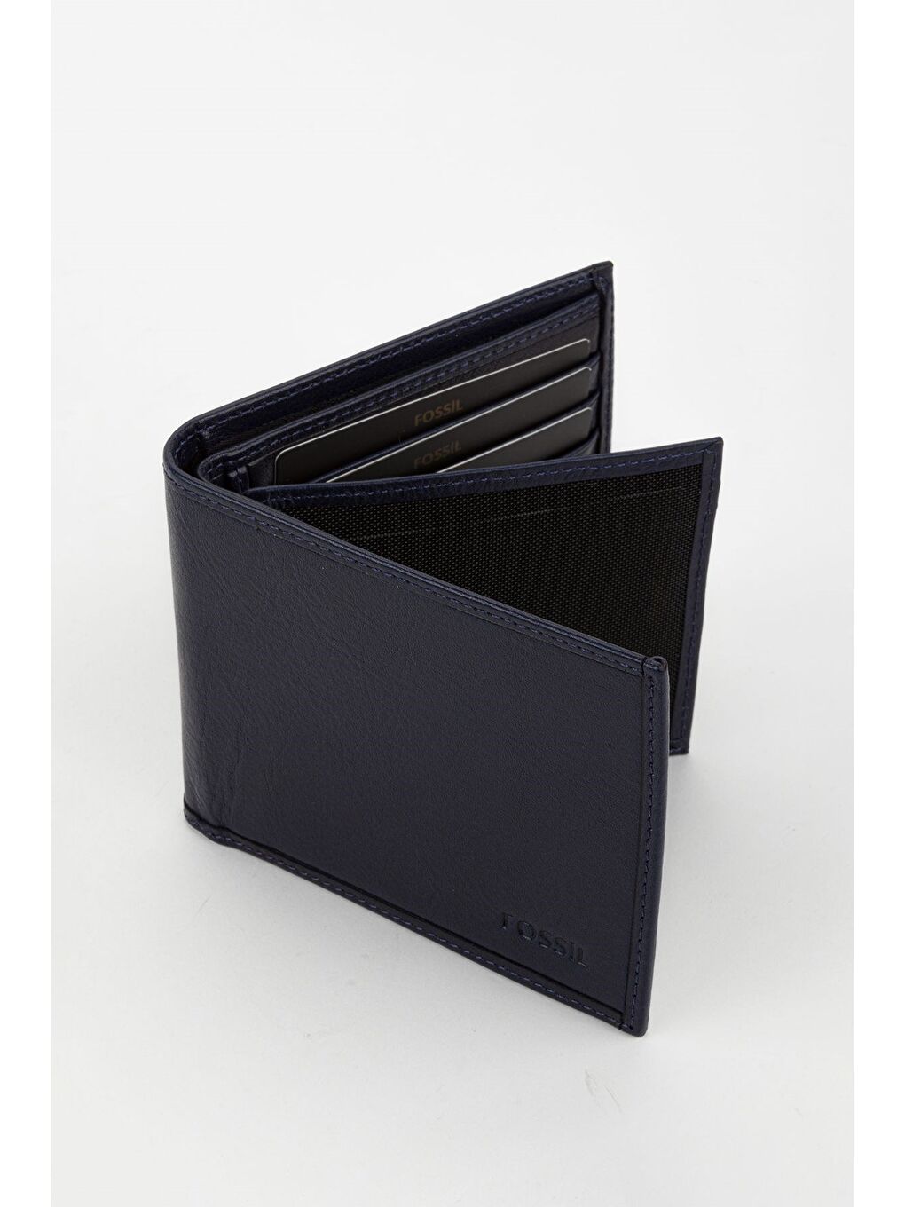 Lacivert Kutulu Hakiki Deri Taba  Yatay Erkek El Portföyü Cüzdan-1