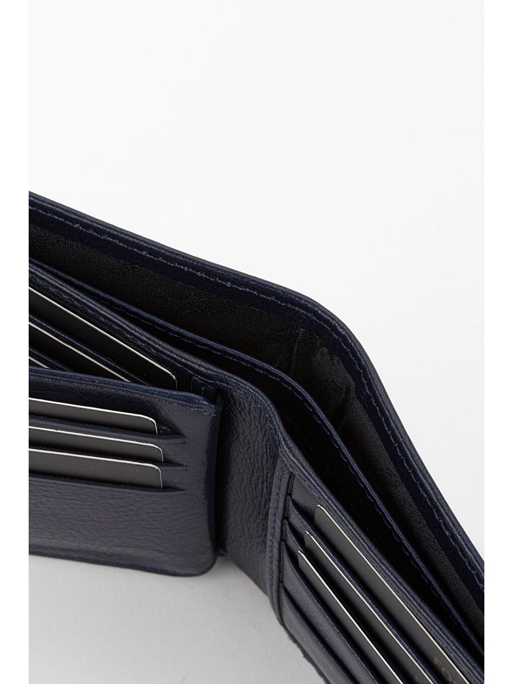 Lacivert Kutulu Hakiki Deri Taba  Yatay Erkek El Portföyü Cüzdan-2