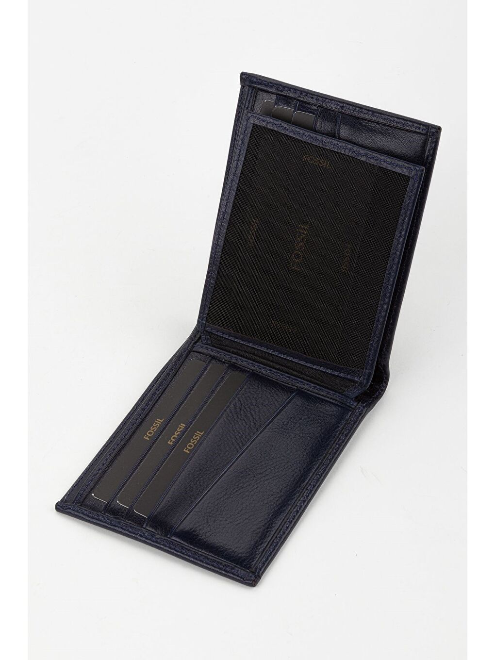 Lacivert Kutulu Hakiki Deri Taba  Yatay Erkek El Portföyü Cüzdan-3