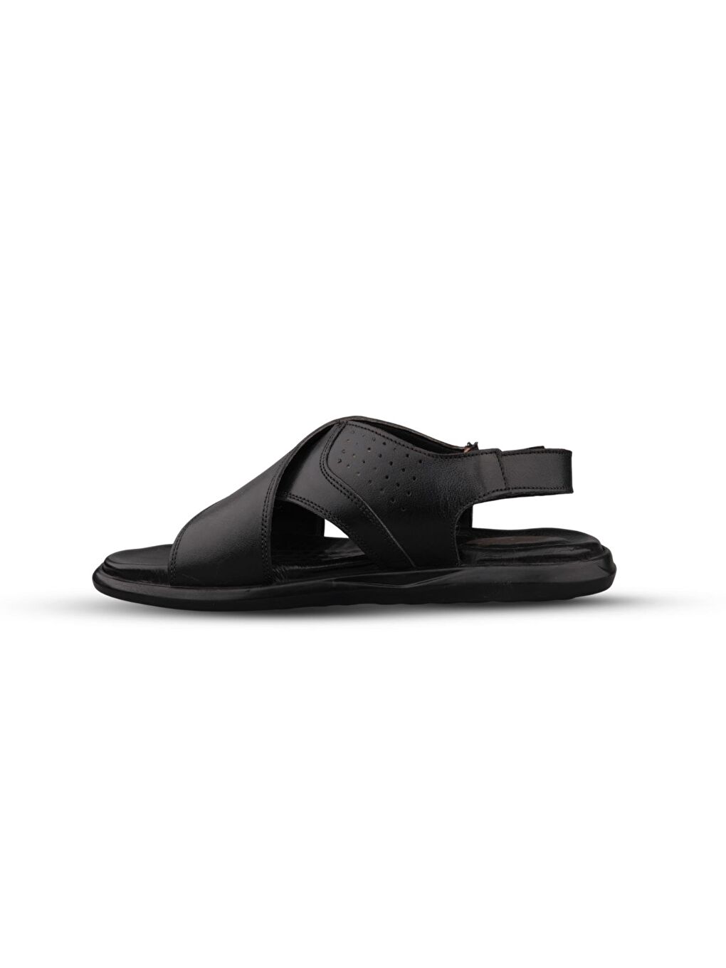 Erkek Günlük Sandalet - Siyah, Deri-3