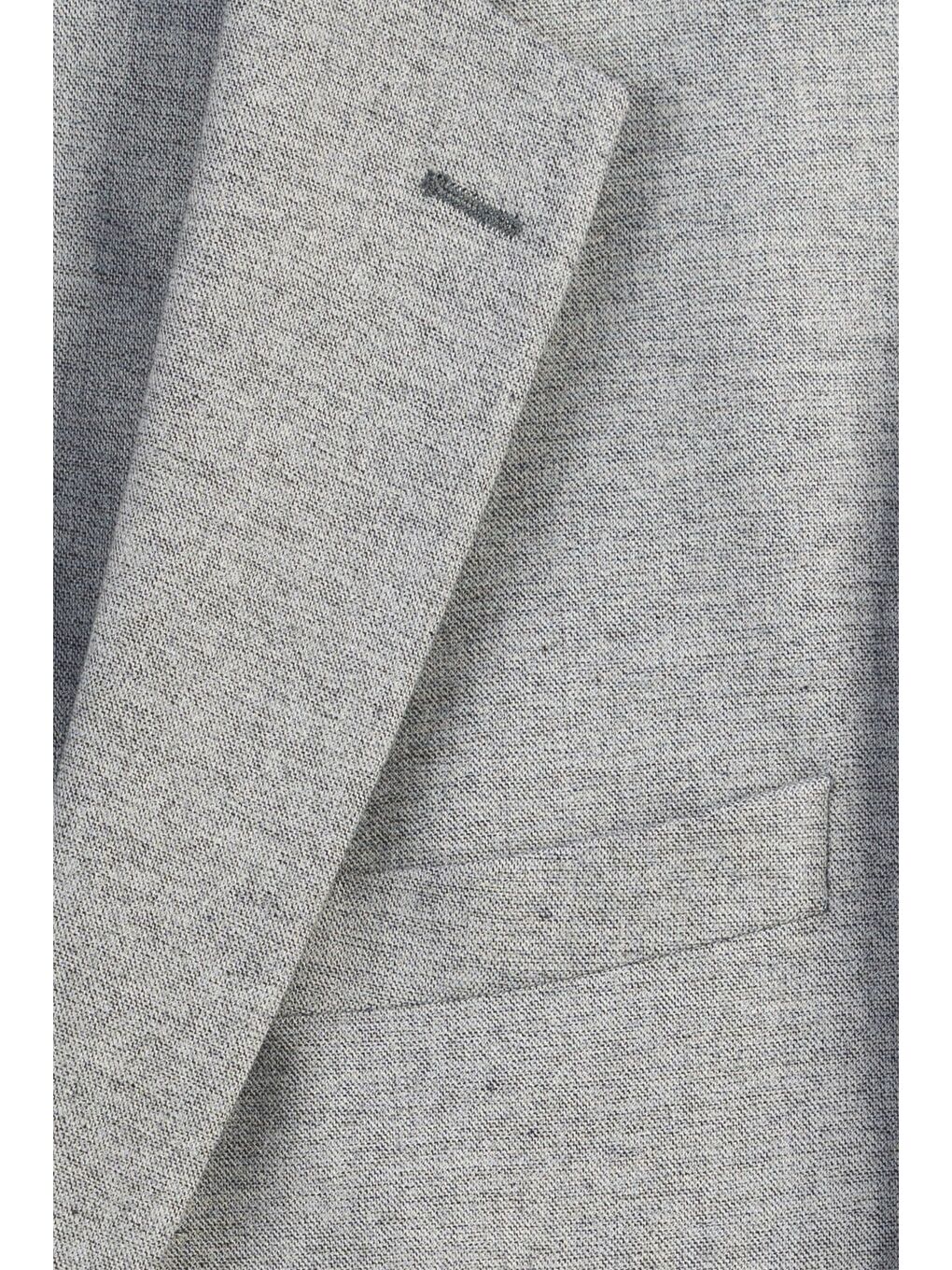 Bej Giotelli Erkek Taş Dar Kesim Slim Fit Viskon Armürlü Klasik Yaka 6 Drop Takım Elbise-5