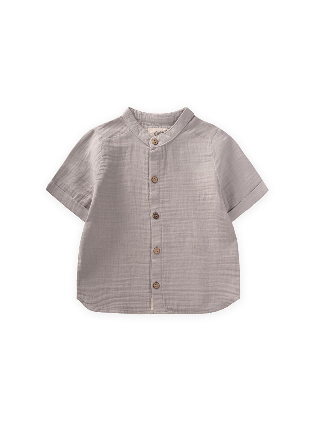 Gri Erkek Çocuk Müslin Gömlek