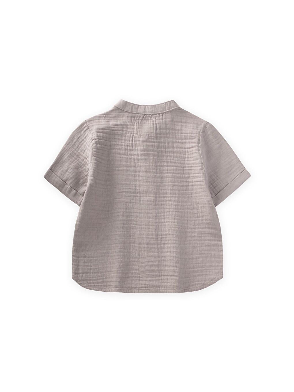 Gri Erkek Çocuk Müslin Gömlek-1