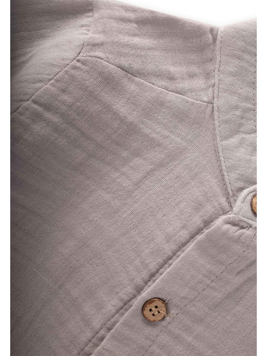 Gri Erkek Çocuk Müslin Gömlek-2