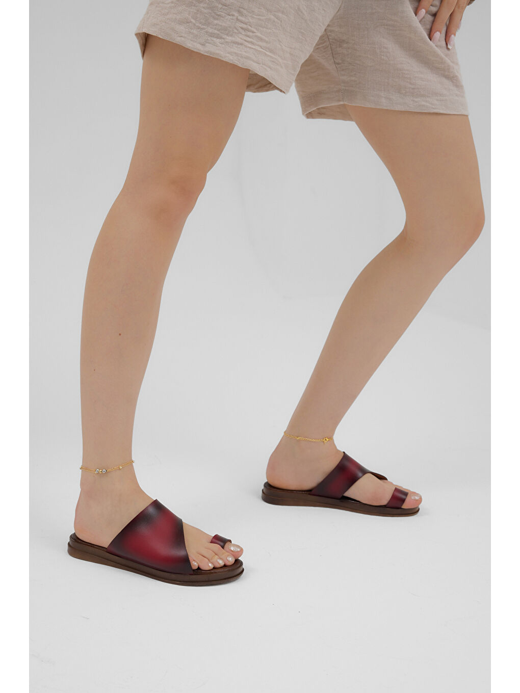 Kadın Kırmızı Termo Taban Rahat Kalıp Günlük Terlik-2