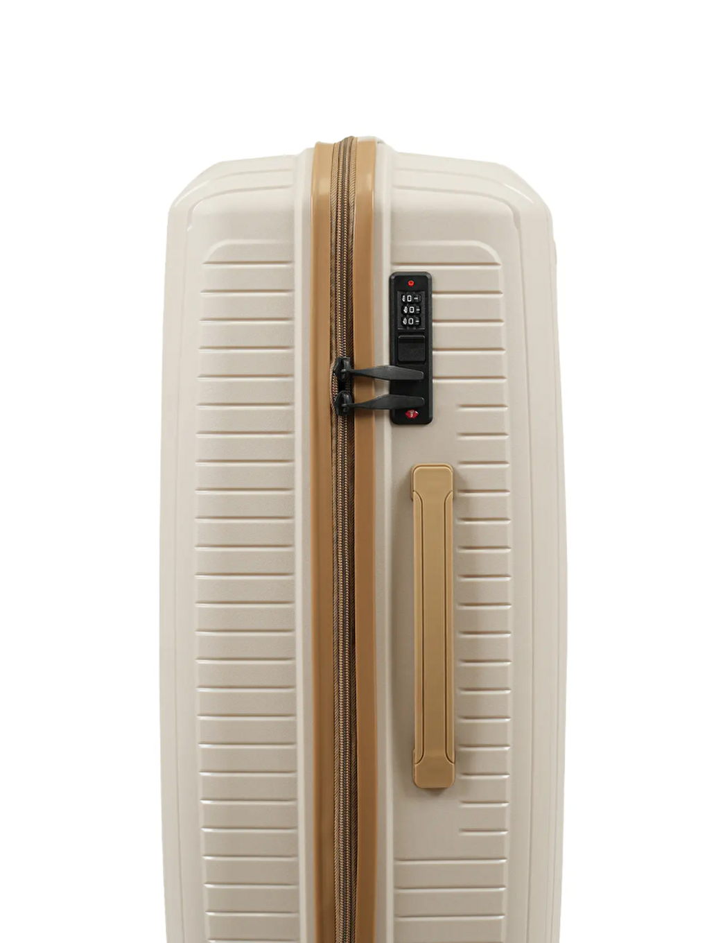 Ekru Dikey Çizgili Sirius 3'lü Set Valiz 10728-6