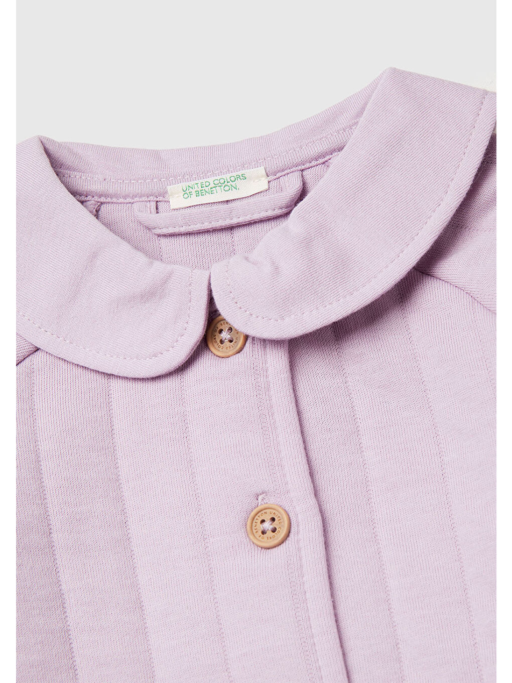 Bebek Lila Logo Etiketli Önü Düğmeli Hafif Dolgulu Kloş Sweatshirt Hırka-2