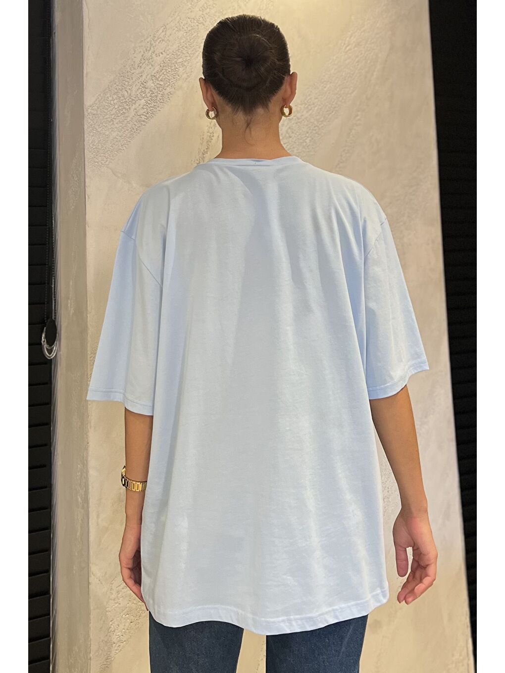 Mavi Basic Salaş Kadın Tişört-2