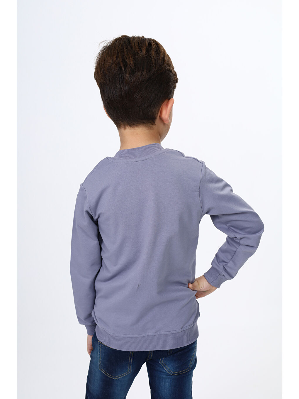 Toontoykids Gri Erkek Çocuk Nakışlı Fermuarlı Sweatshirt - 4