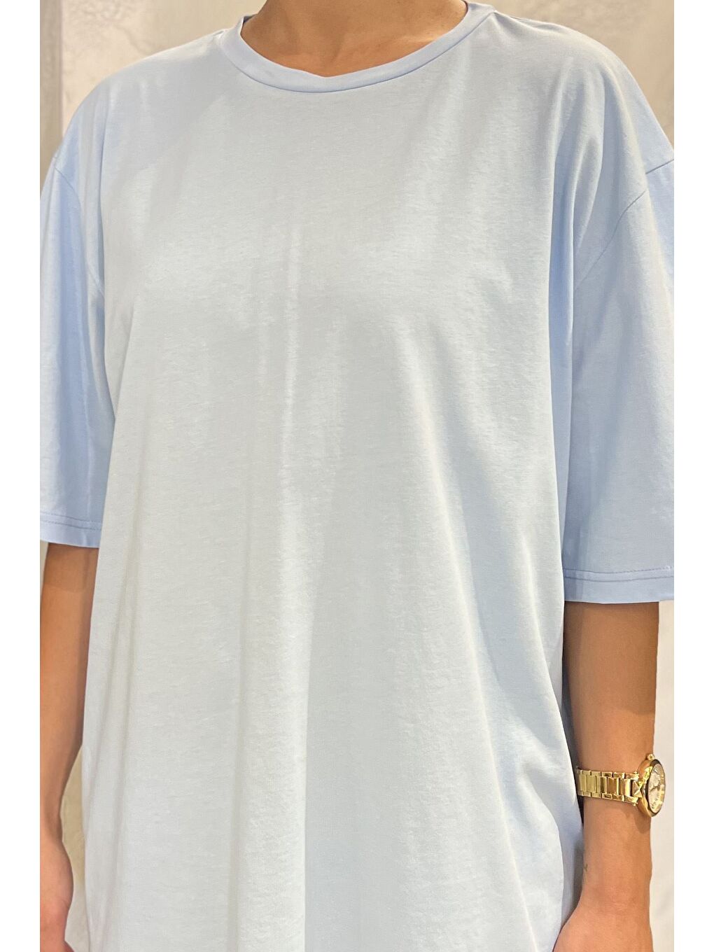 Mavi Basic Salaş Kadın Tişört-3