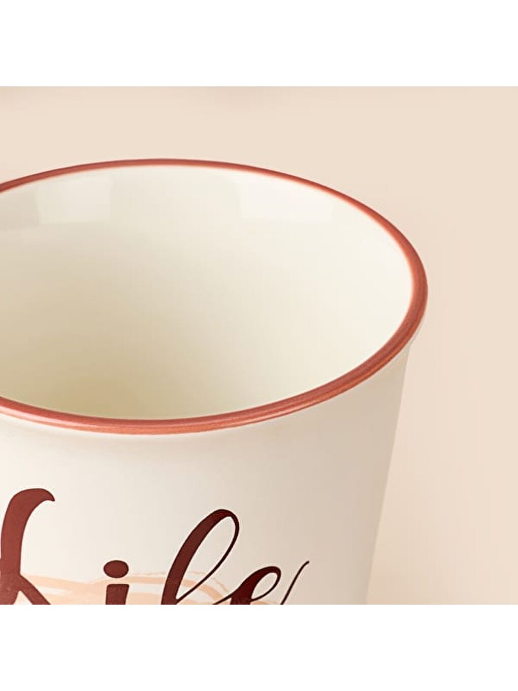 Kitchen Life Seramik Mug - Beyaz / Kahverengi - 400 ml-2