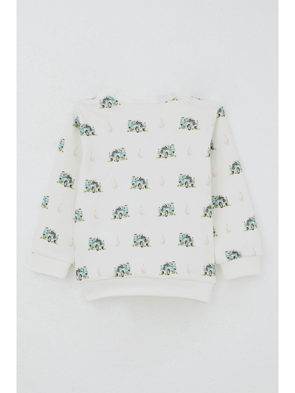 Erkek Bebek Pijama Takımı Omuzdan Patlı Macera Temalı Küçük Kaşif Ekru (4 Ay-1 Yaş)-3