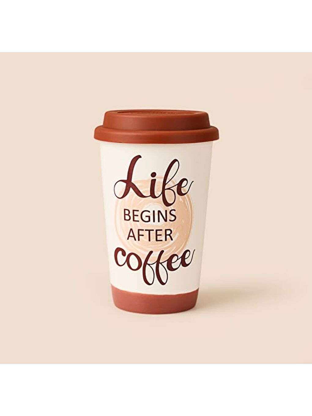 Kitchen Life Seramik Mug - Beyaz / Kahverengi - 400 ml-3