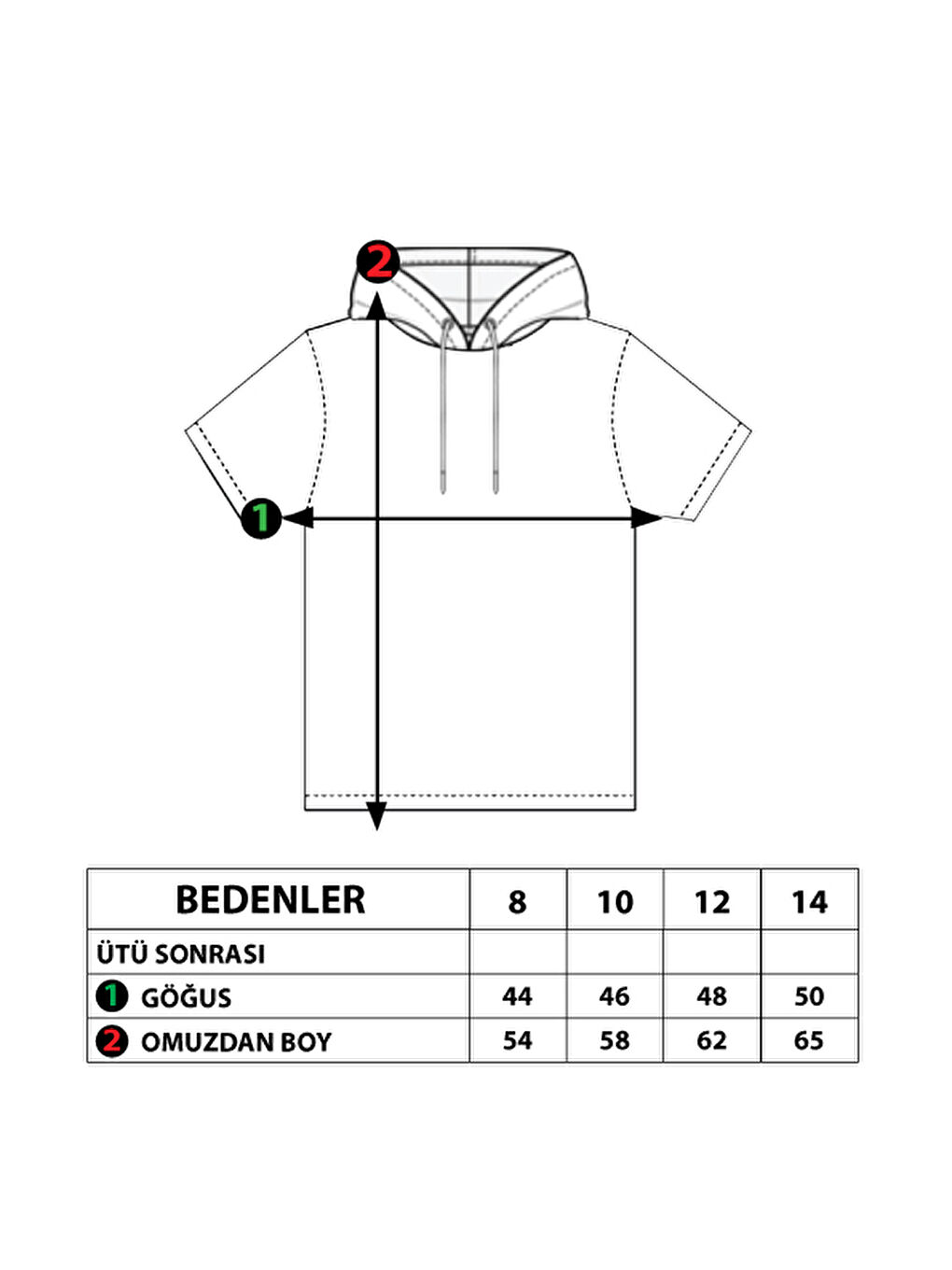Kırmızı Erkek Çocuk Baskılı Kapüşonlu Reglan Kol Tişört-1
