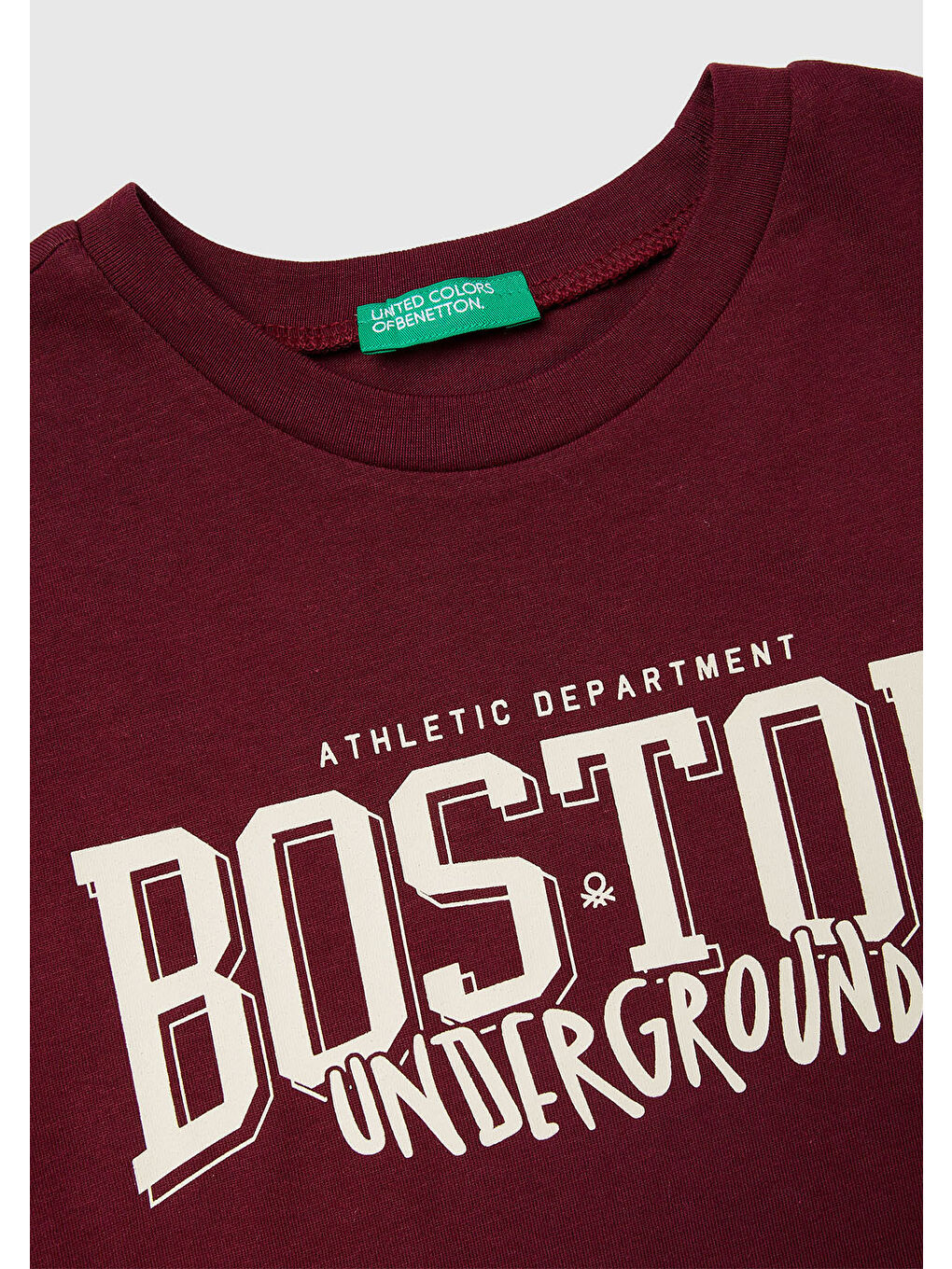 Erkek Çocuk Bordo Önü Baskılı Bisiklet Yaka Uzun Kollu T-shirt-2