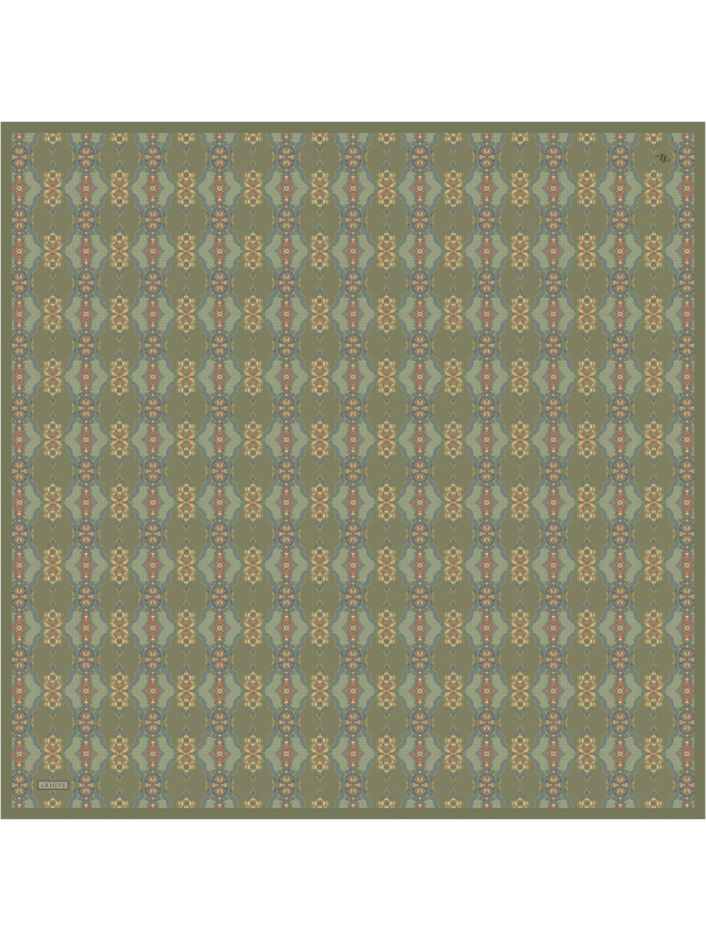 Haki Saf İpek Sura Eşarp 9522D 06-1