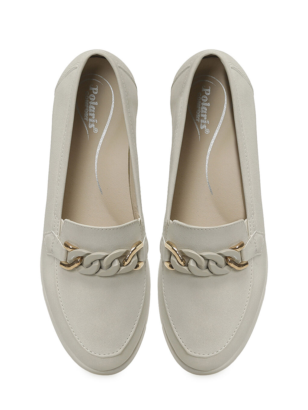 166007.NZ6FX Bej Kadın Loafer-3