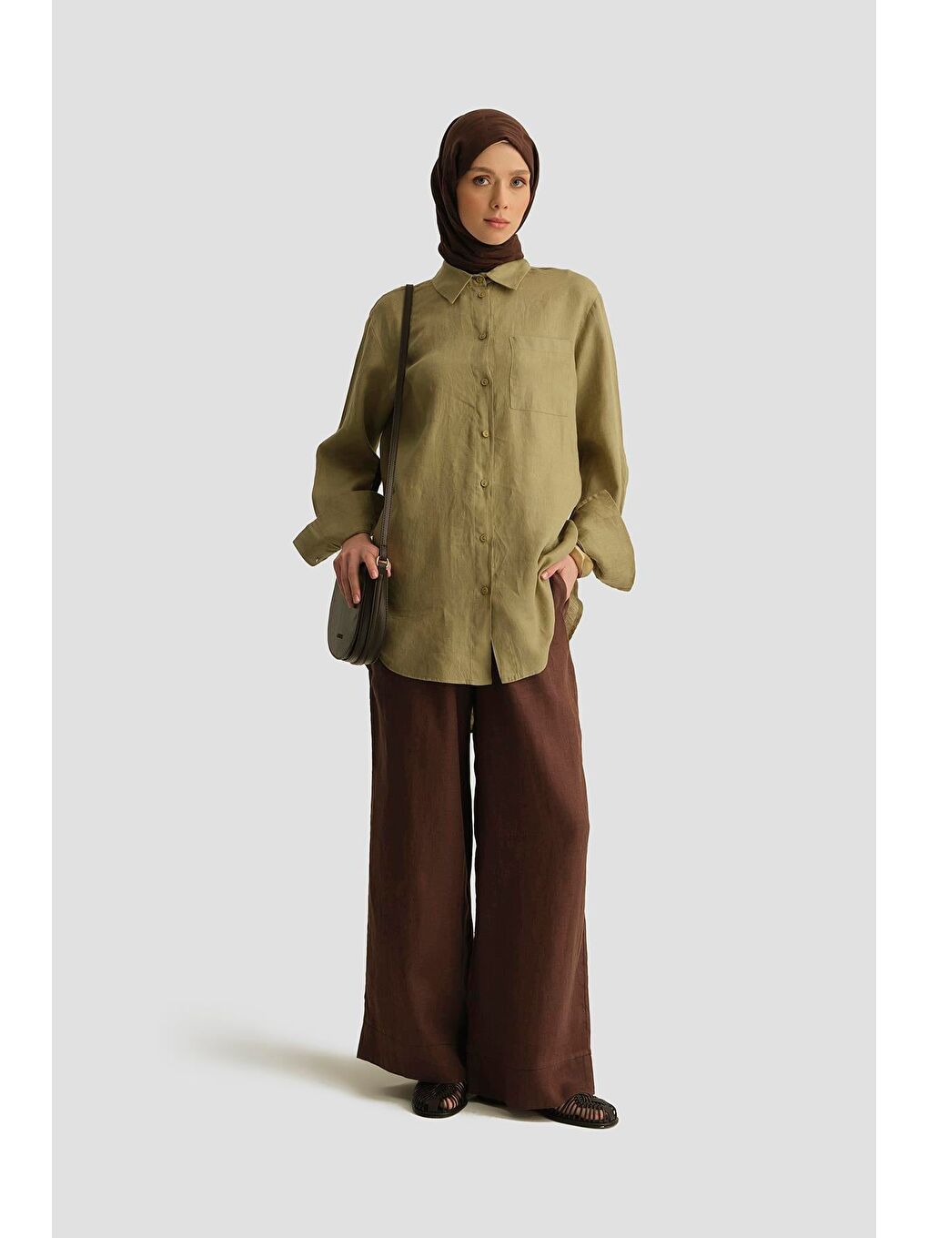 Keten Tunik 25Yd4231-1 Haki