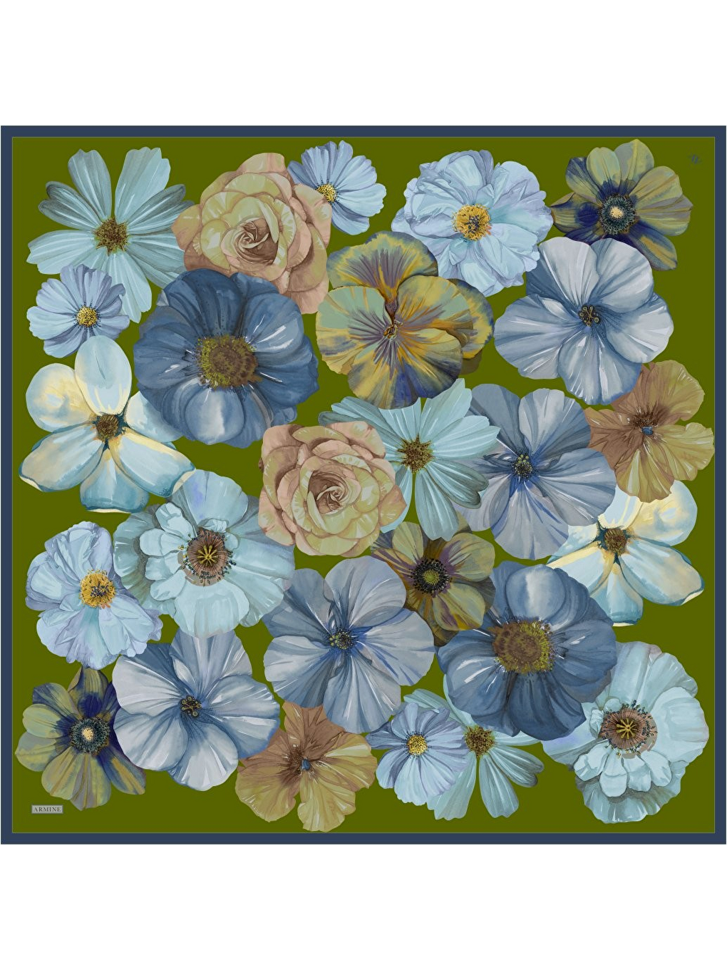 İndigo Saf İpek Sura Eşarp 9503D 56-4