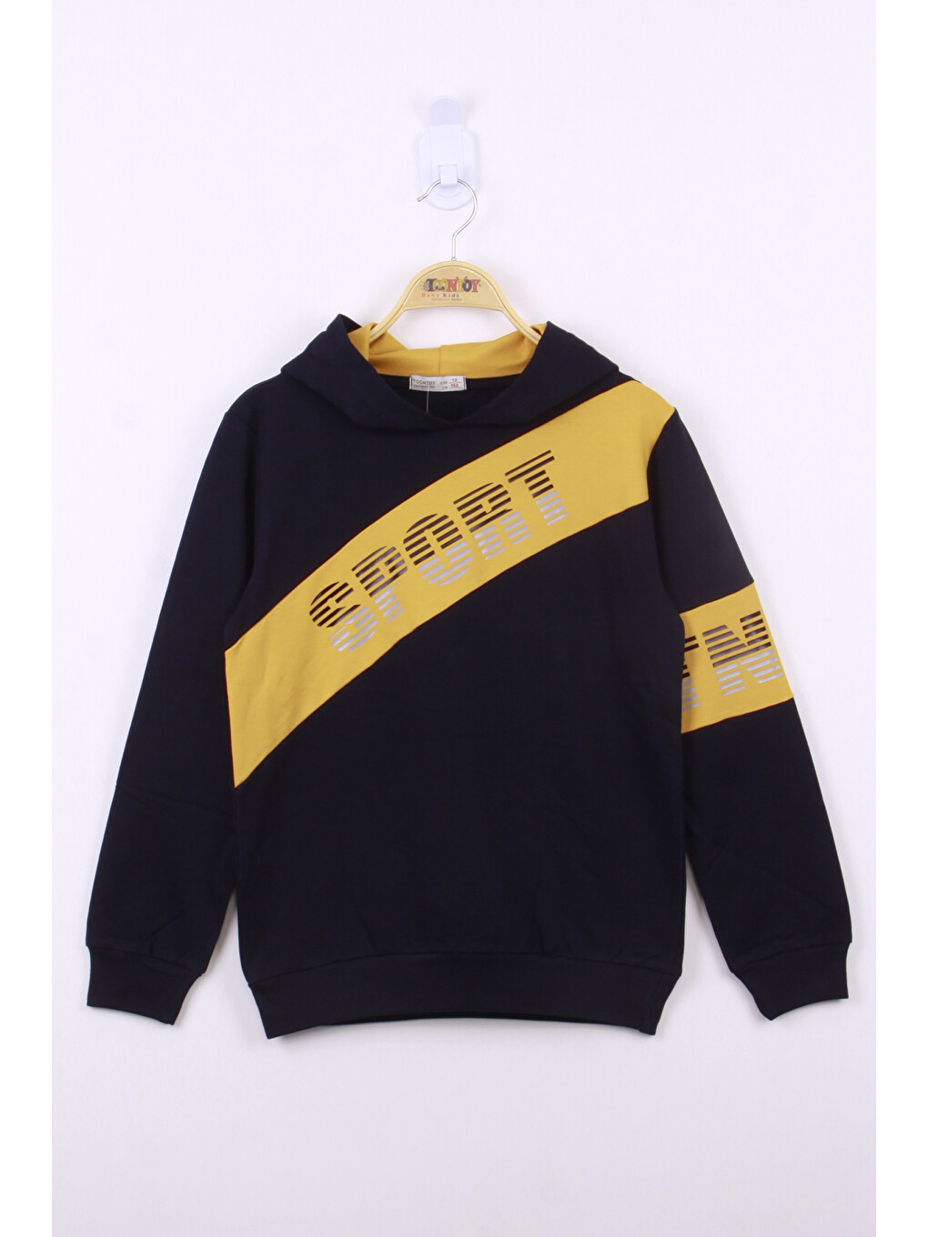 Lacivert Erkek Sport Baskılı Sweatshirt