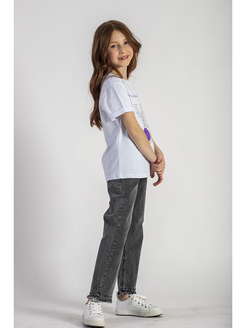 Just Be Cool Baskılı Beyaz Renk Kız Cocuk Tshırt-3