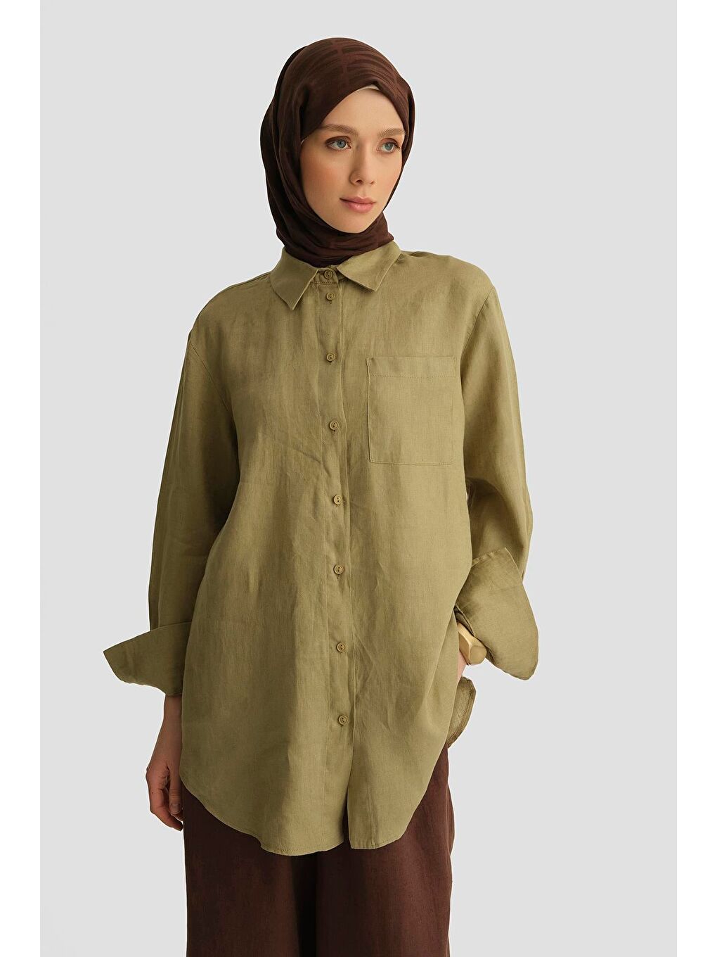 Keten Tunik 25Yd4231-1 Haki-1