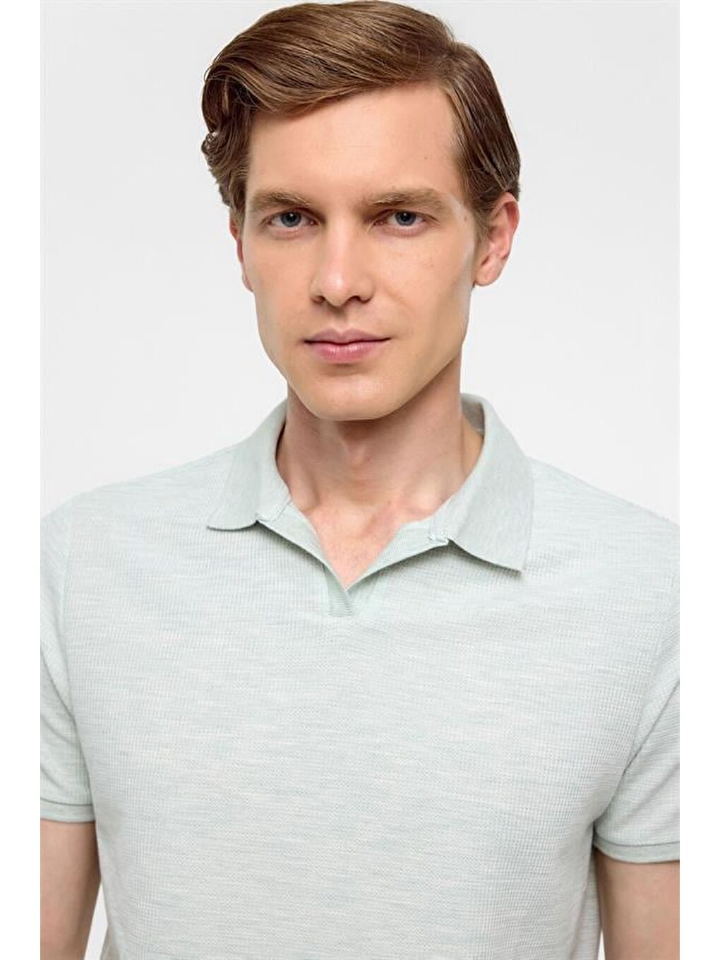 Haki Regular Armürlü Polo Yaka Tişört-2