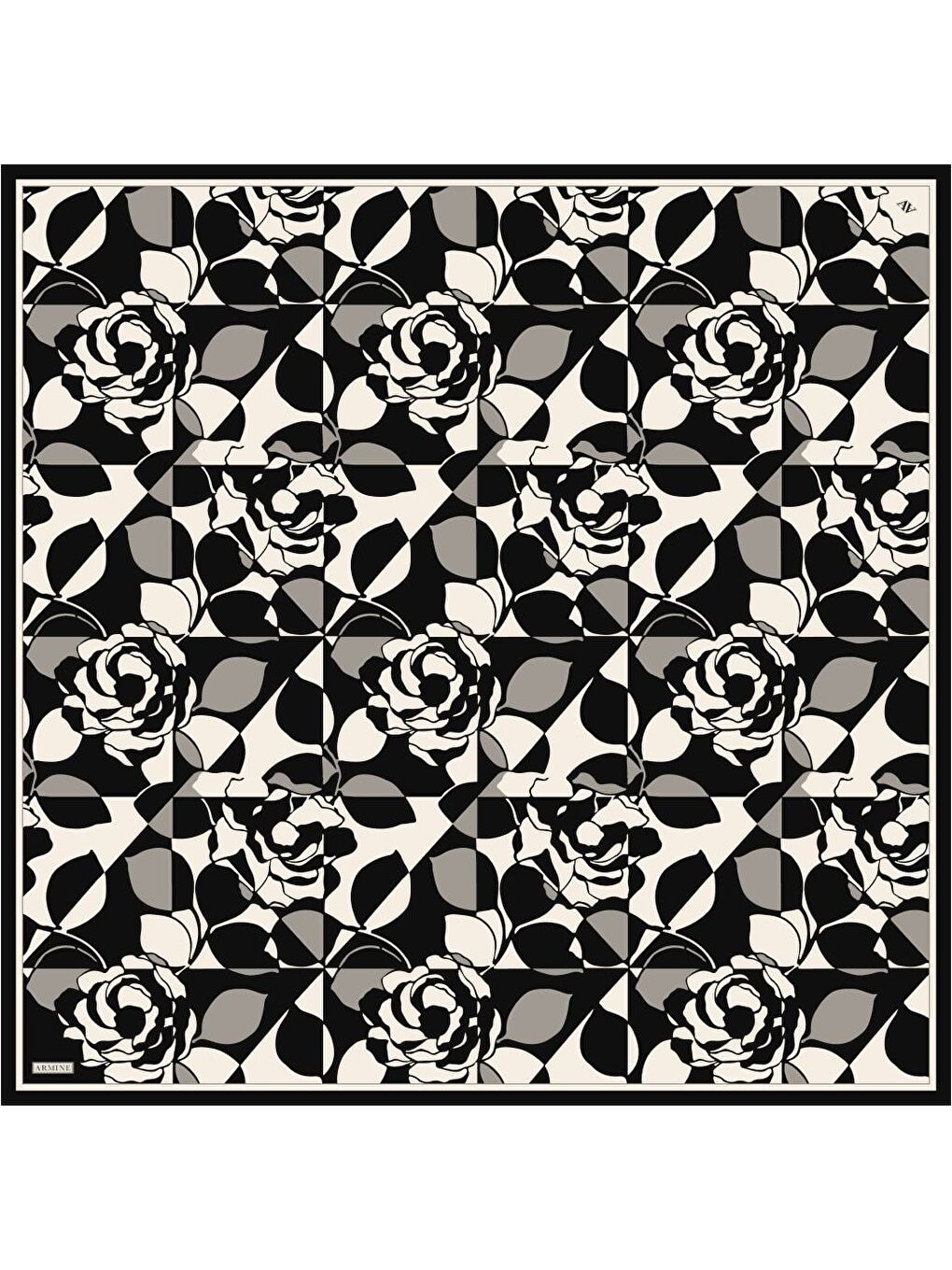 Bej Saf İpek Twill Eşarp 9551D 09-4