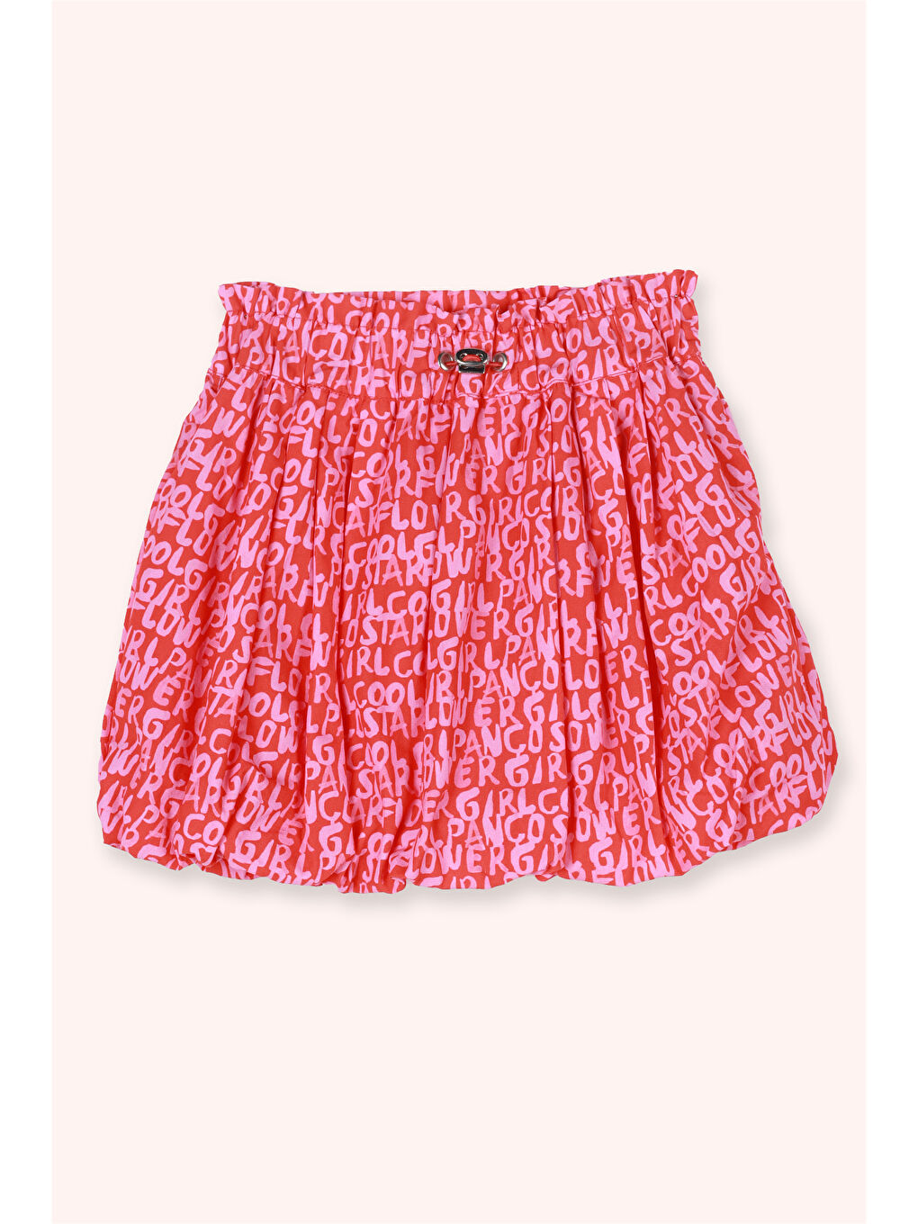 Kırmızı Kız Çocuk Desenli Balon Etek Nar-1