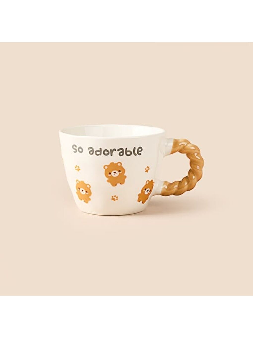 Kitchen Ayıcıklı Seramik Kupa - Beyaz - 300 ml-1