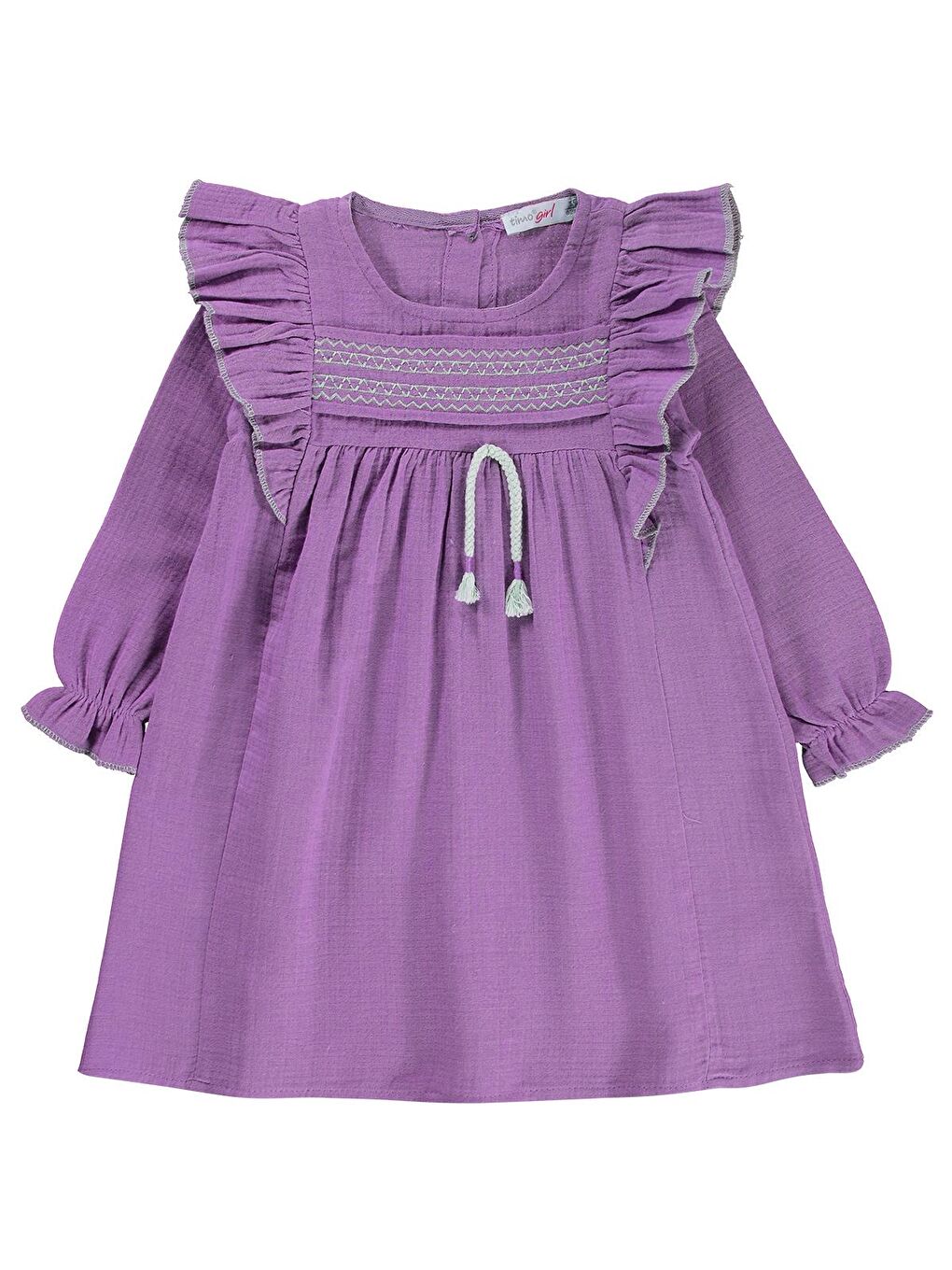 Kız Müslin Elbise 2-5 Yaş - Lila