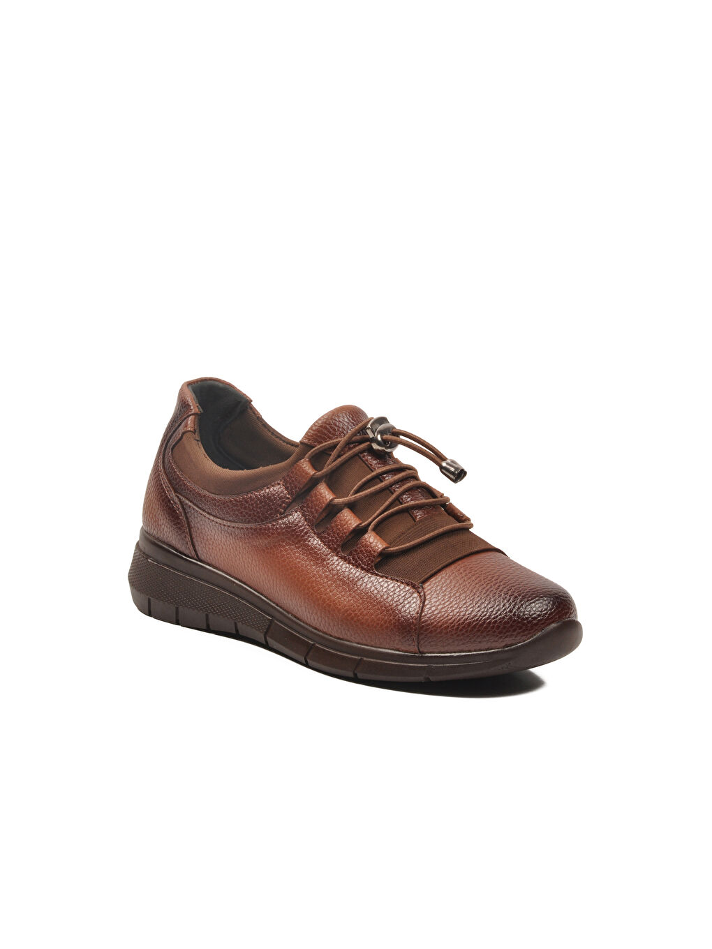 Kahverengi Taba Lastik Bağcıklı Hafif Esnek Kadın Casual Ayakkabı 293120 Z-3