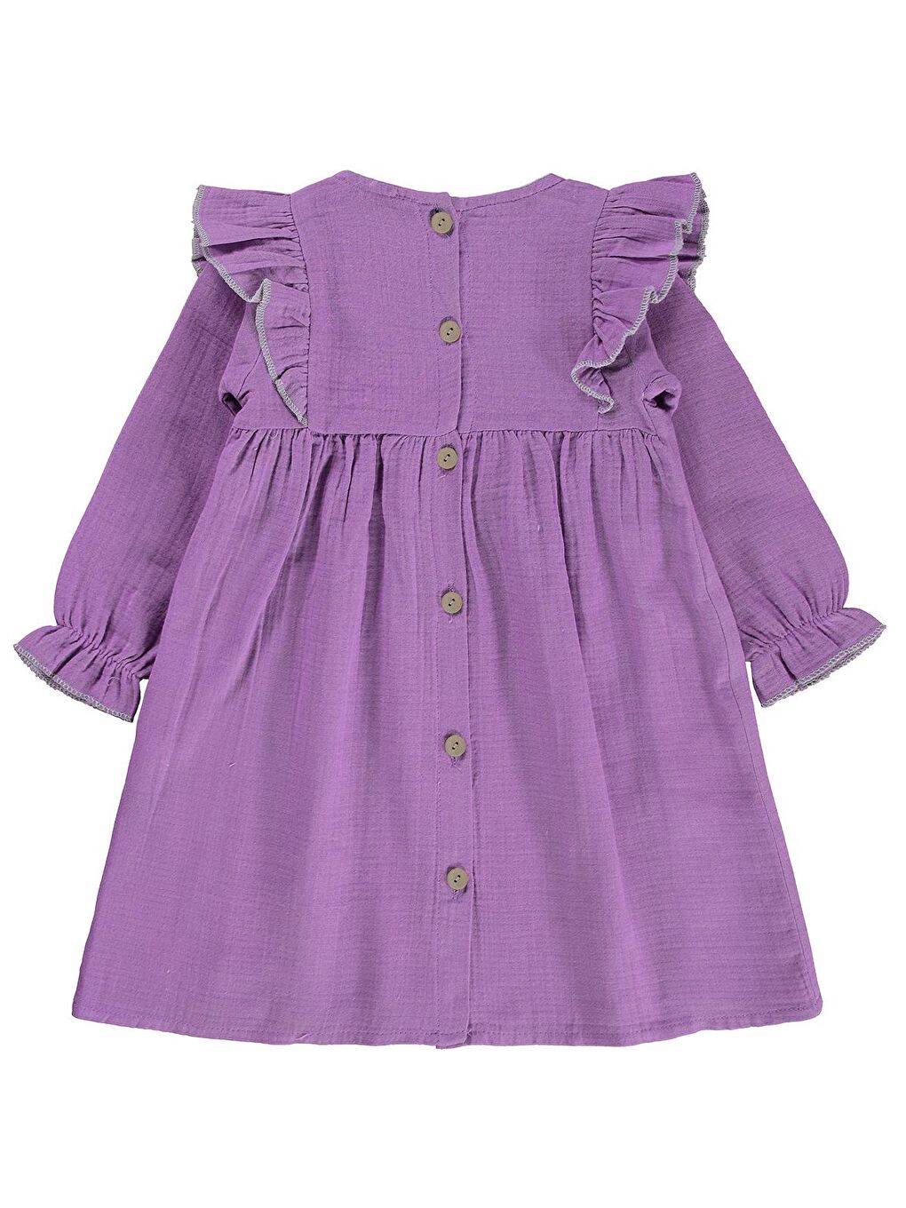 Kız Müslin Elbise 2-5 Yaş - Lila-1