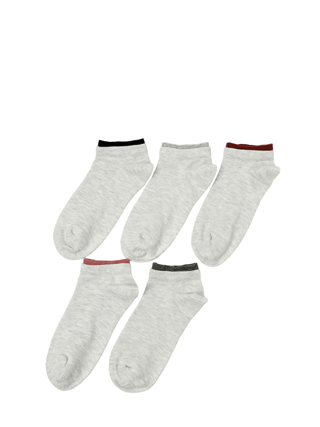 Gri ANKLE 5 LI PTK-W 5PR GRI MULTI Kadın 5'li Patik Çorap