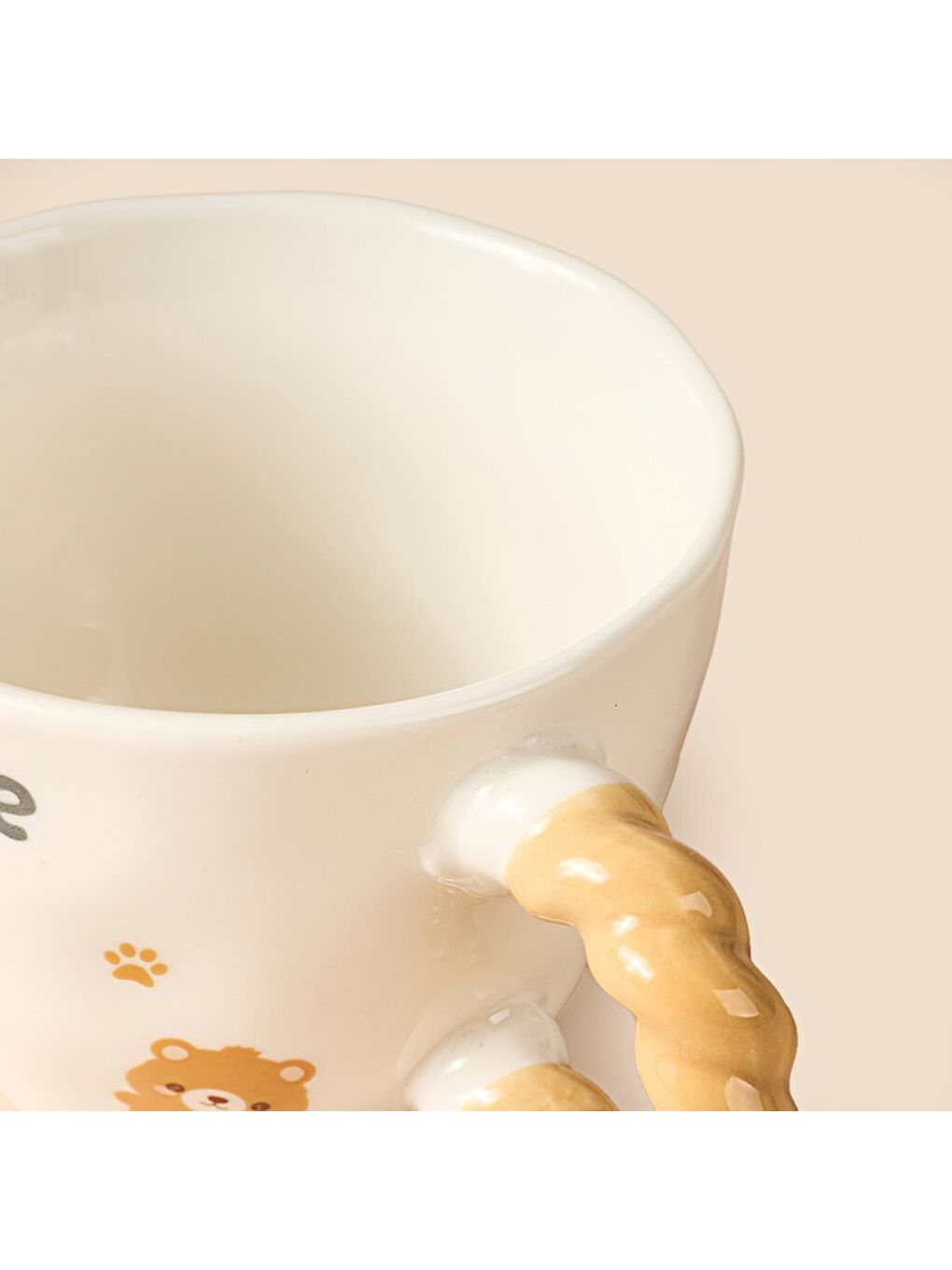 Kitchen Ayıcıklı Seramik Kupa - Beyaz - 300 ml-4