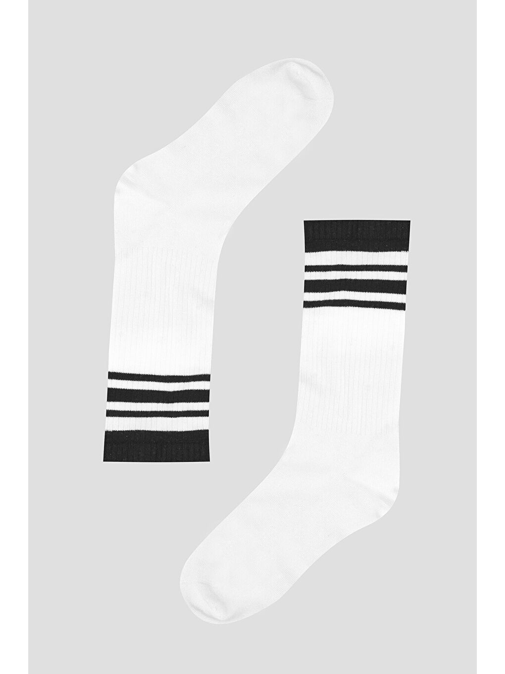 Beyaz Çemberli Bamboo Soket Çorap