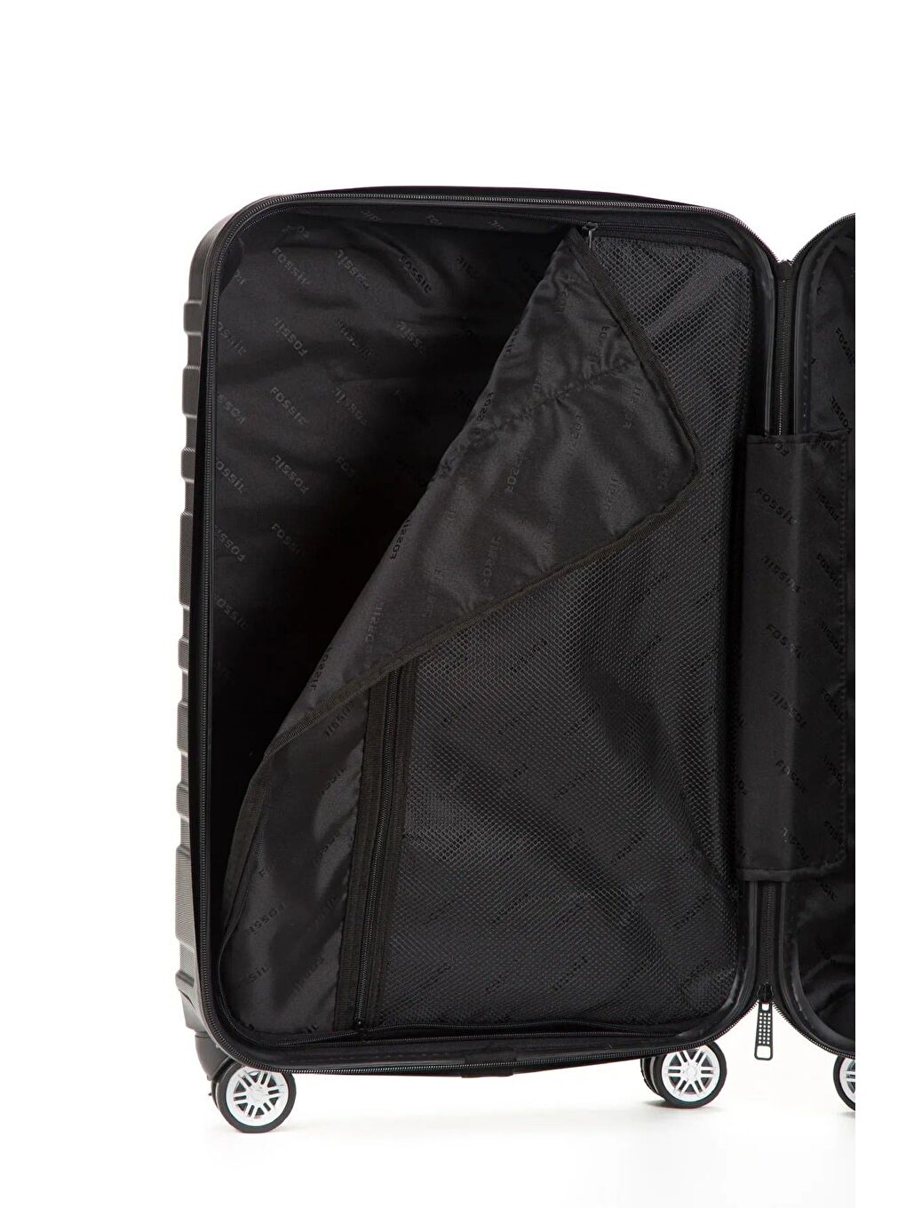 Siyah ABS Unisex Kabin, Orta ve Büyük Boy 3'lü Valiz Seti-4