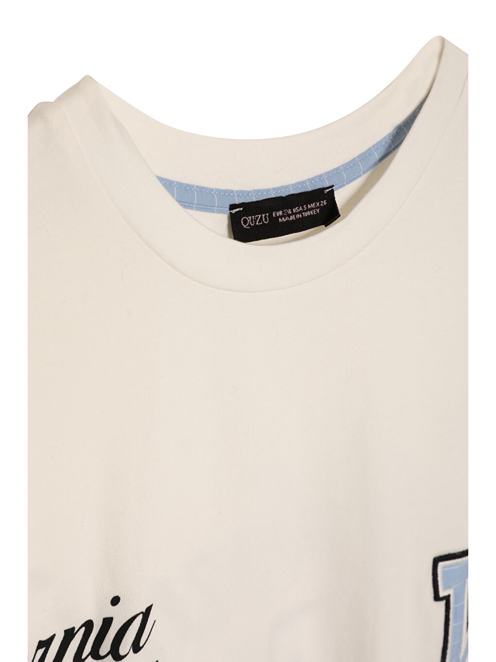 Renkli Los Angeles Baskılı Tişört Ekru-1