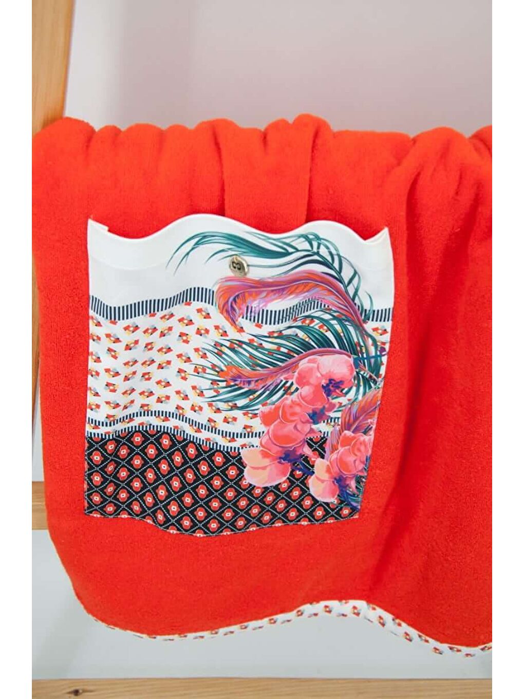 Karışık Zerafet Cepli Plaj Havlusu-2