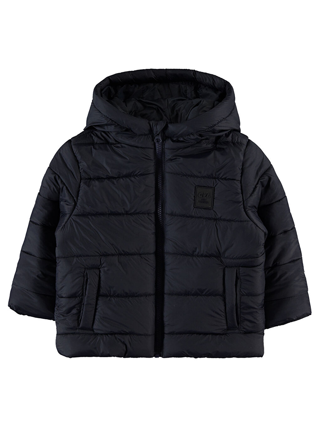 Lacivert Erkek Çocuk Kapüşonlu Mont 2 5 Yaş Kırmızı