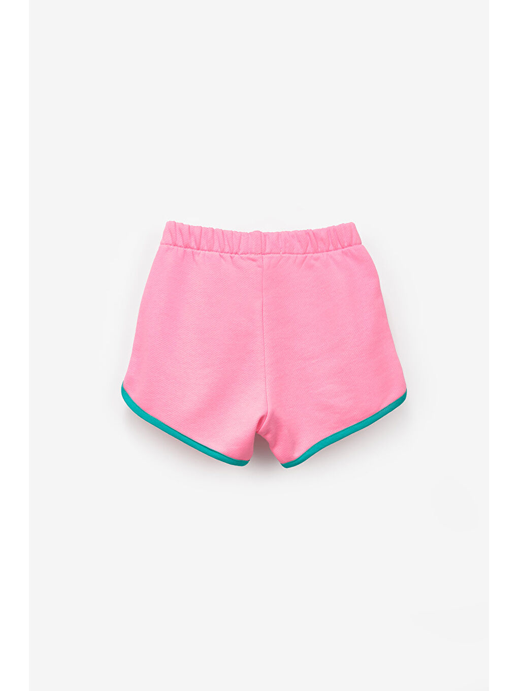 Pembe Mottolu Figürlü Çocuk Tişört Şort İkili Takım - Lole-5