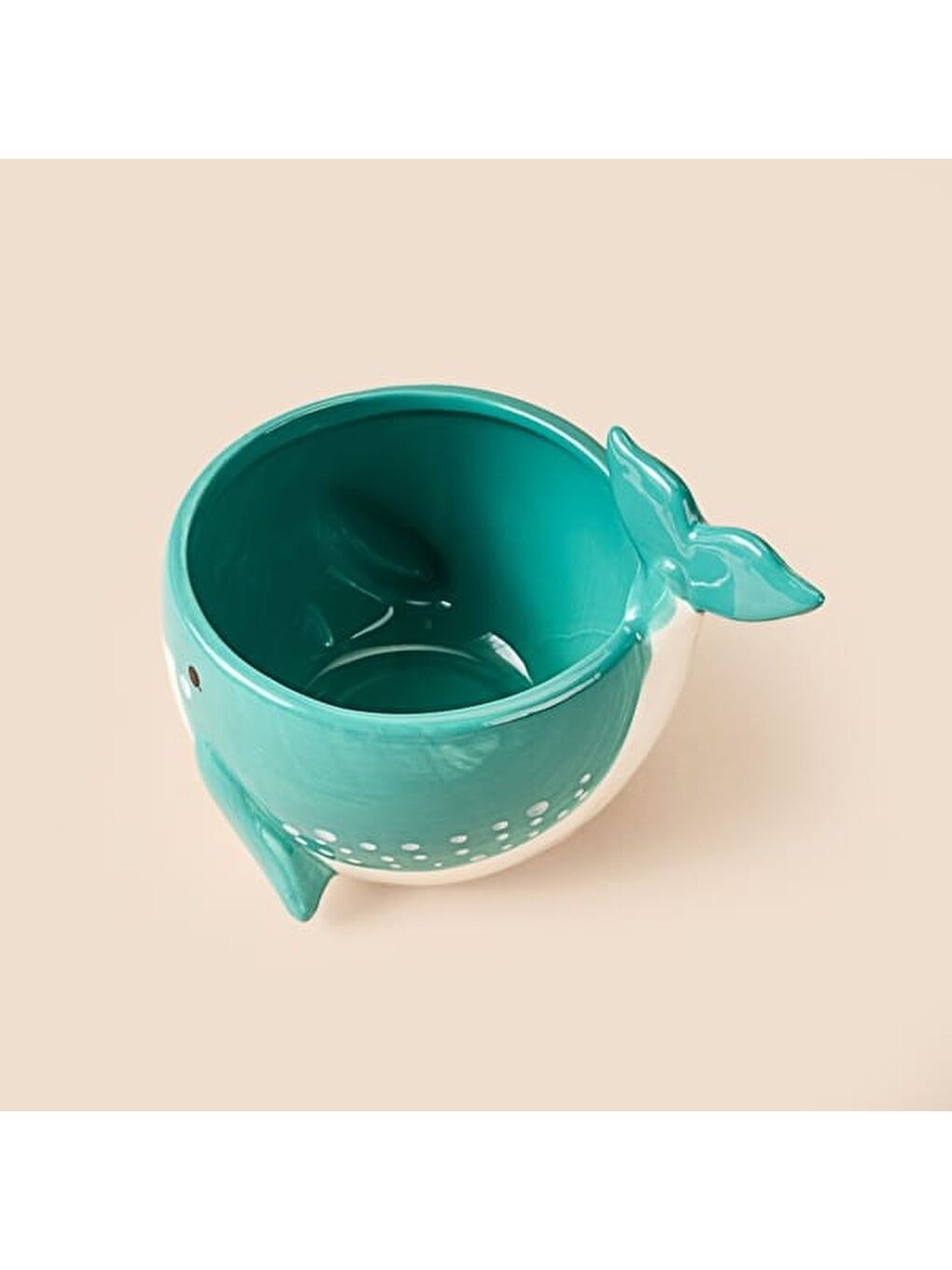 Kitchen Mavi Balina Desenli Seramik Kupa - Mavi - 500 ml-3