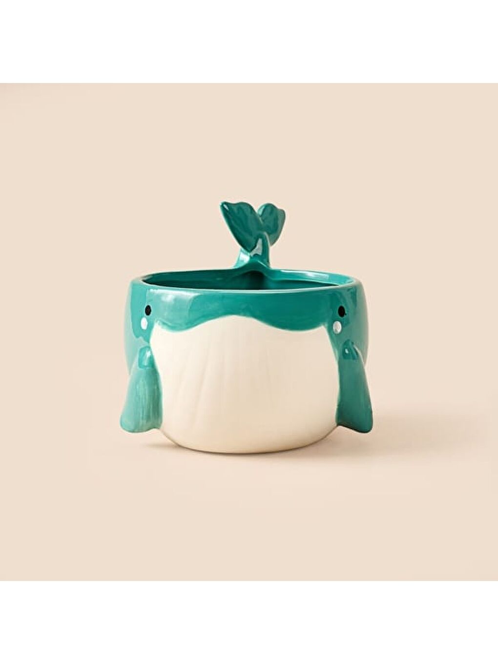 Kitchen Mavi Balina Desenli Seramik Kupa - Mavi - 500 ml-5